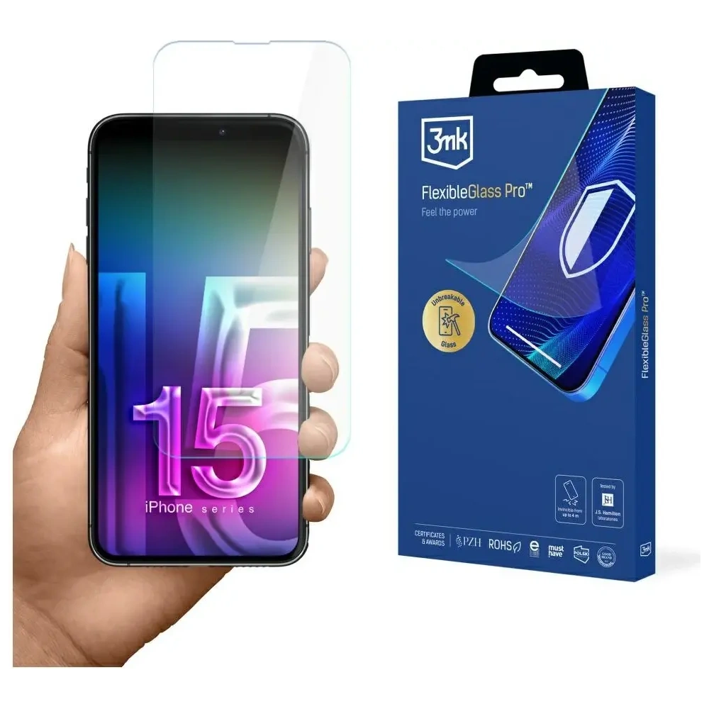 Hurtownia GSM - Szkło hybrydowe 3MK FlexibleGlass Pro do Apple iPhone 15 Pro - 3MK16577 - {ean13} - Hurt